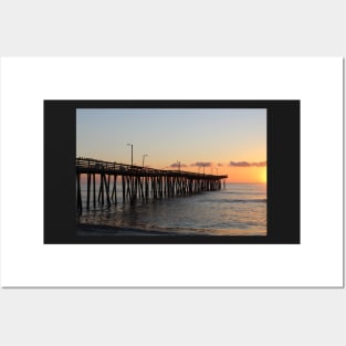 Virginia Beach Pier at Sunrise Posters and Art